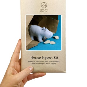 DIY Felt Hand Stitching Kit House Hippo image 2
