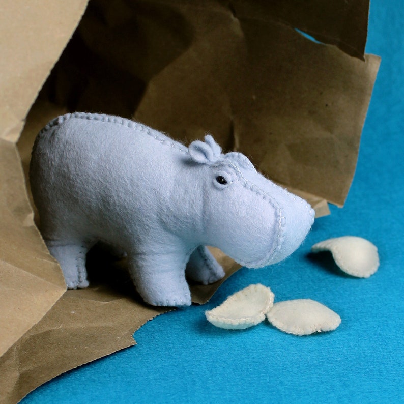 DIY Felt Hand Stitching Kit House Hippo image 1