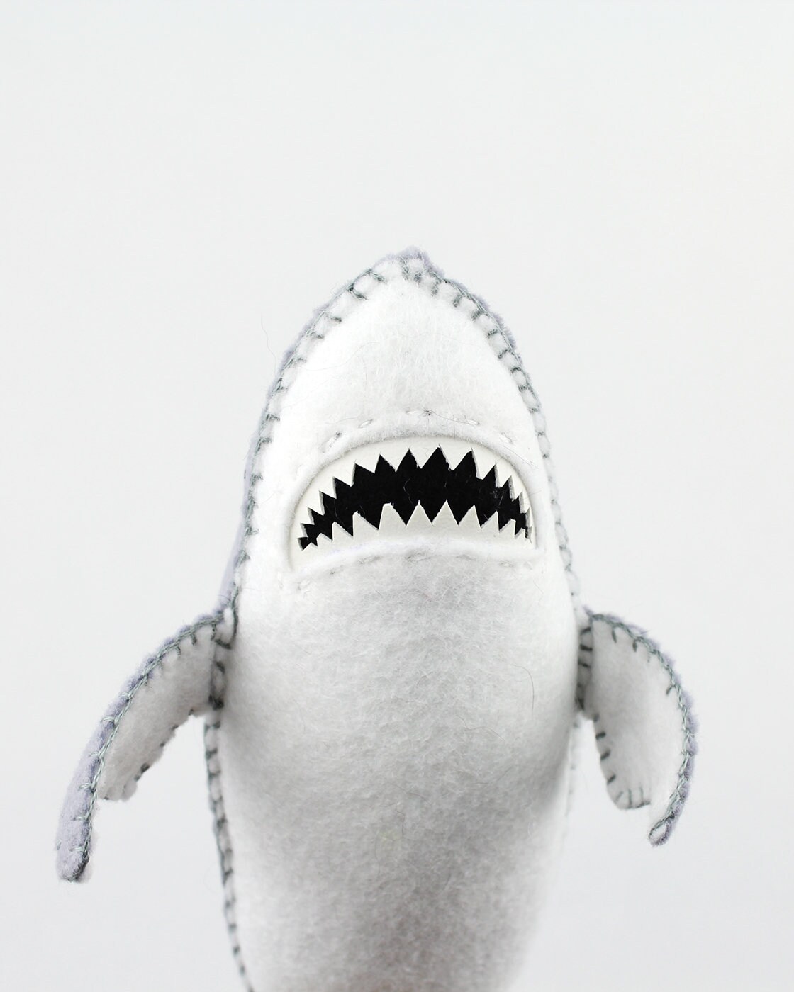 DIY Hand Stitching Felt Stuffed Animal Kit Great White Shark Etsy