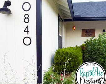 Metal Modern Deco House Numbers | Laser Cut, Powder Coated