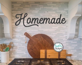 Homemade Metal Sign | Retro Homemade Sign | Metal Wall Art | Homemade Sign | Metal Words | Metal Wall Decor | Kitchen Sign | Homemade