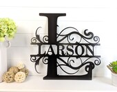 Last Name Metal Sign, Family Name Sign, Personalized Metal Wall Decor, Housewarming Gift, Welcome Sign for Front Porch, Metal Monogram Sign