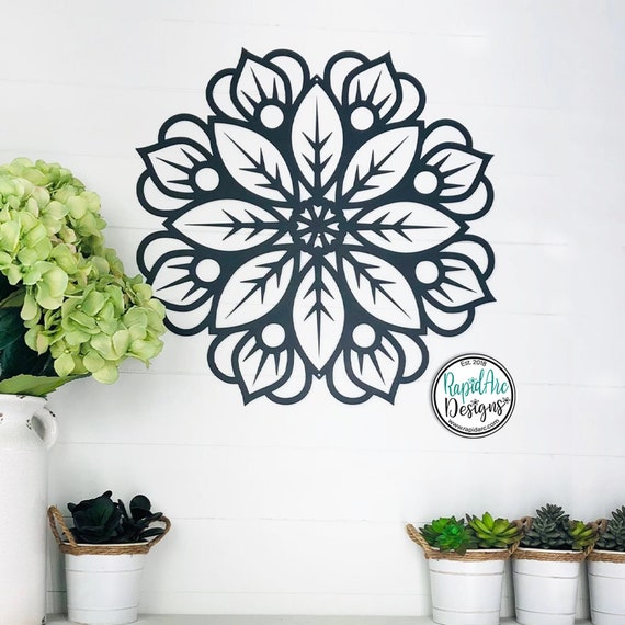 Mandala flower wall art sale