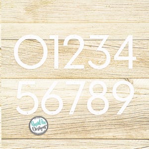 Large Modern Metal Address Numbers | Deco Font, Powder Coated Steel - Etsy