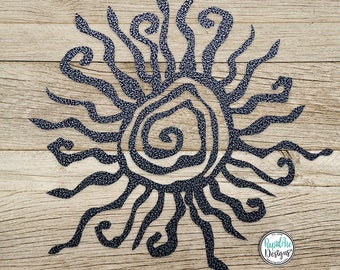 THE ORIGINAL Wacky Sun | Unique Metal Sun | Pool Patio Porch Decor | Outdoor or Indoor Home Decor | Whimsical Spiral Sun | Metal Wall Art