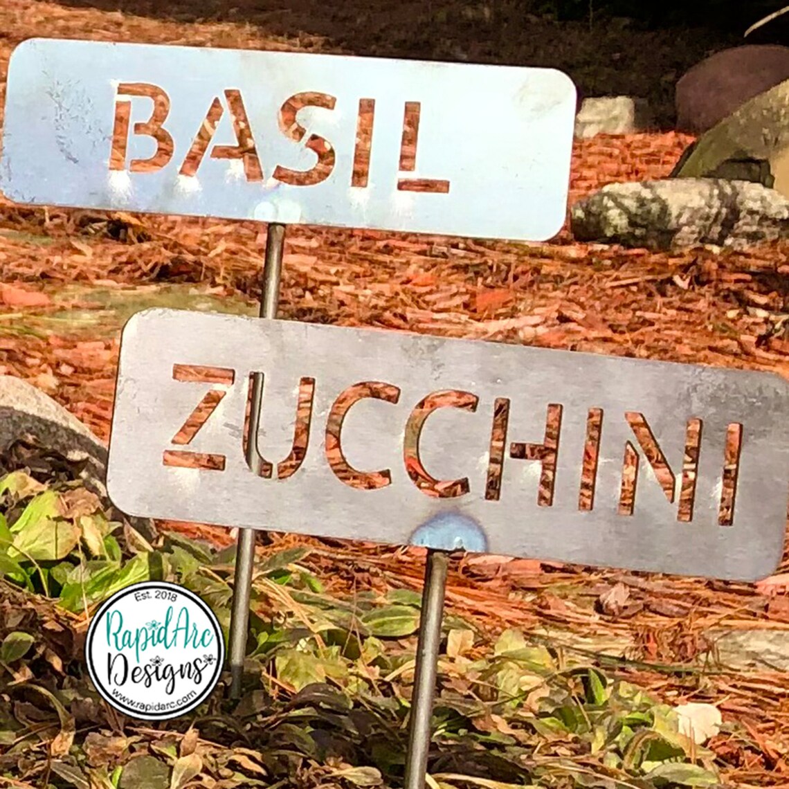 Metal Garden Row Marker Sign Customizable Vegetable and Herb - Etsy