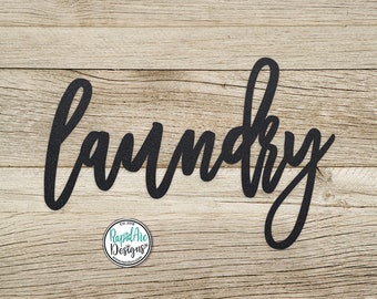 Laundry Metal Word | Laundry Room Sign | Laundry Room Decor | Metal Laudry Sign | Modern Farmhouse Laundry Sign | Laundry Metal Word