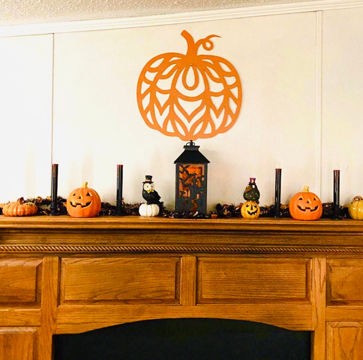 PATTERNED Pumpkin Metal Wall Art Retro Style Fall Pumpkin - Etsy