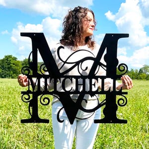 Last Name Sign | Monogram Wall Decor | Metal Wall Art | Custom Metal Signs | Family Name Sign | Personalized Wedding Gift | Custom Metal Art