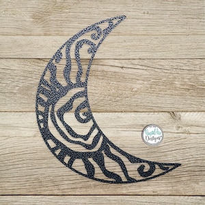 Wacky Moon | To Match our Original Hippie Fun Wacky Sun | Unique Metal Crescent Moon | Outdoor Garden Patio Decor | Metal Moon Wall Art