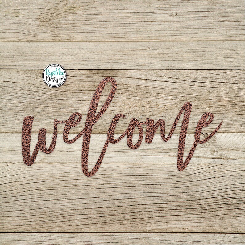 Welcome Metal Word Script Font Welcome Sign Home Decor - Etsy