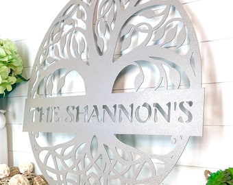 Tree of Life CELTIC ROOTS Metal Wall Hanging | Personalized Tree of Life | Family Name Tree of Life Sign - Celtic Roots Tree of Life