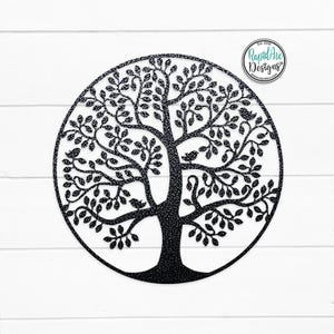 Mid Century Modern Tree of Life with BIRDS Metal Wall Art | Custom Family Tree | Custom Metal Art | Outdoor Decor | Couples Anniversary Gift