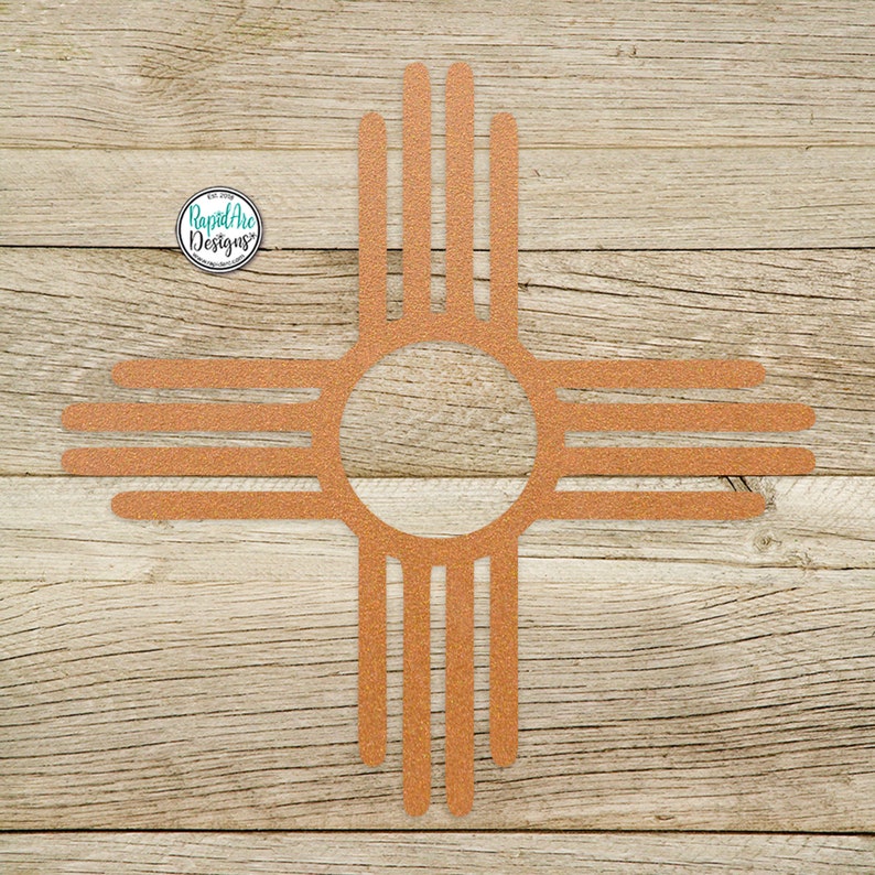 ZIA Sun Metal Wall Art Outdoor Patio Decor New Mexico Pueblo Zia Sun Metal Sun Home Decor Gift of Sun EXOTIC COPPER