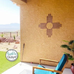 ZIA Sun Metal Wall Art | Outdoor Patio Decor | New Mexico Pueblo Zia Sun | Metal Sun | Home Decor | Gift of Sun
