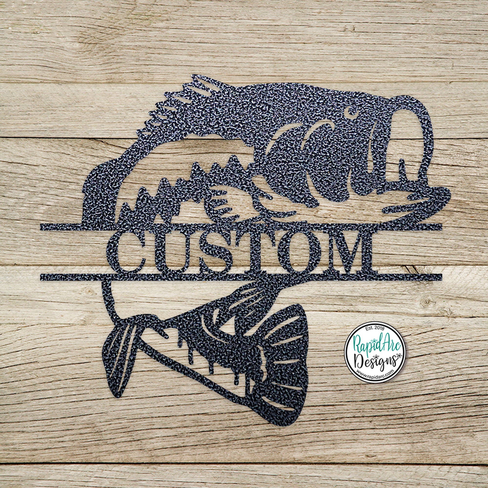 Personalized Bass Name Sign | Laser Cut Metal Fishing Decor - Etsy