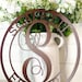 ROUND SCROLL MONOGRAM Family Name Sign - Custom Metal Sign - Anniversary Gift - Metal Wall Decor - Personalized Sign 