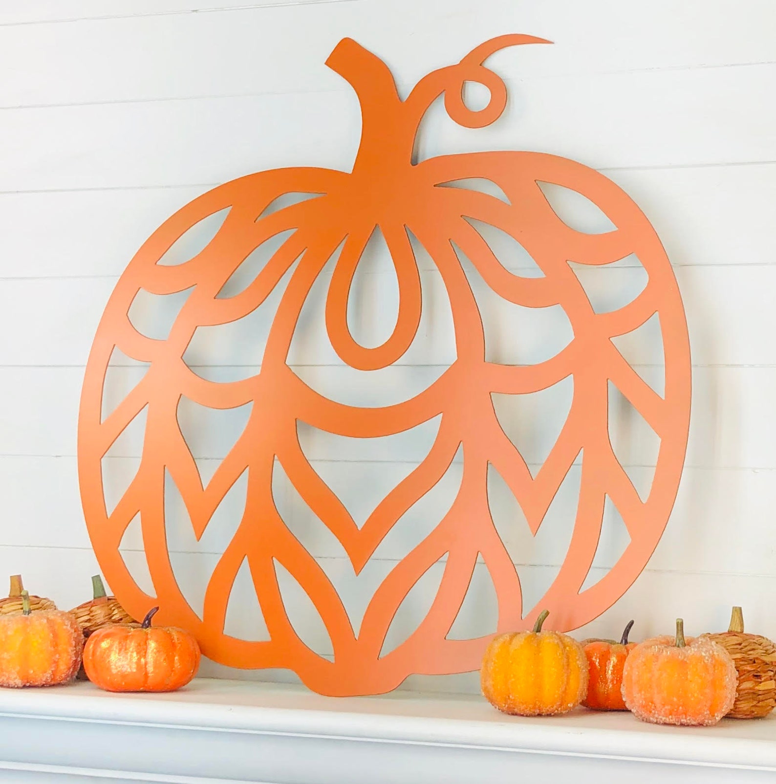 Metal Pumpkin Halloween Home Decor