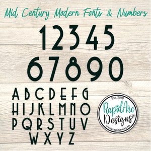 Mid Century Modern Metal Address Number Sign | Powder Coated Steel - Etsy