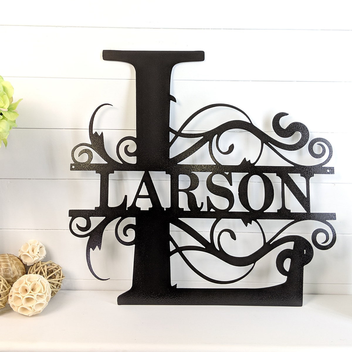 Last Name Sign Monogram Wall Decor