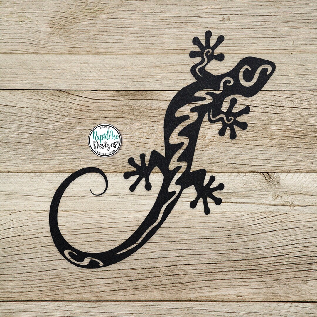 Metal Gecko Wall Ornament Metal Lizard Wall Art Indoor Etsy 日本