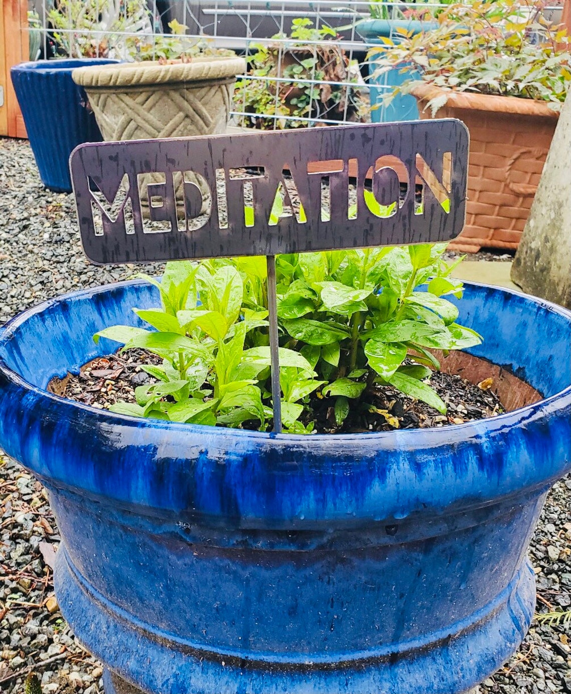 Metal Garden Row Marker Sign Customizable Vegetable and Herb Etsy