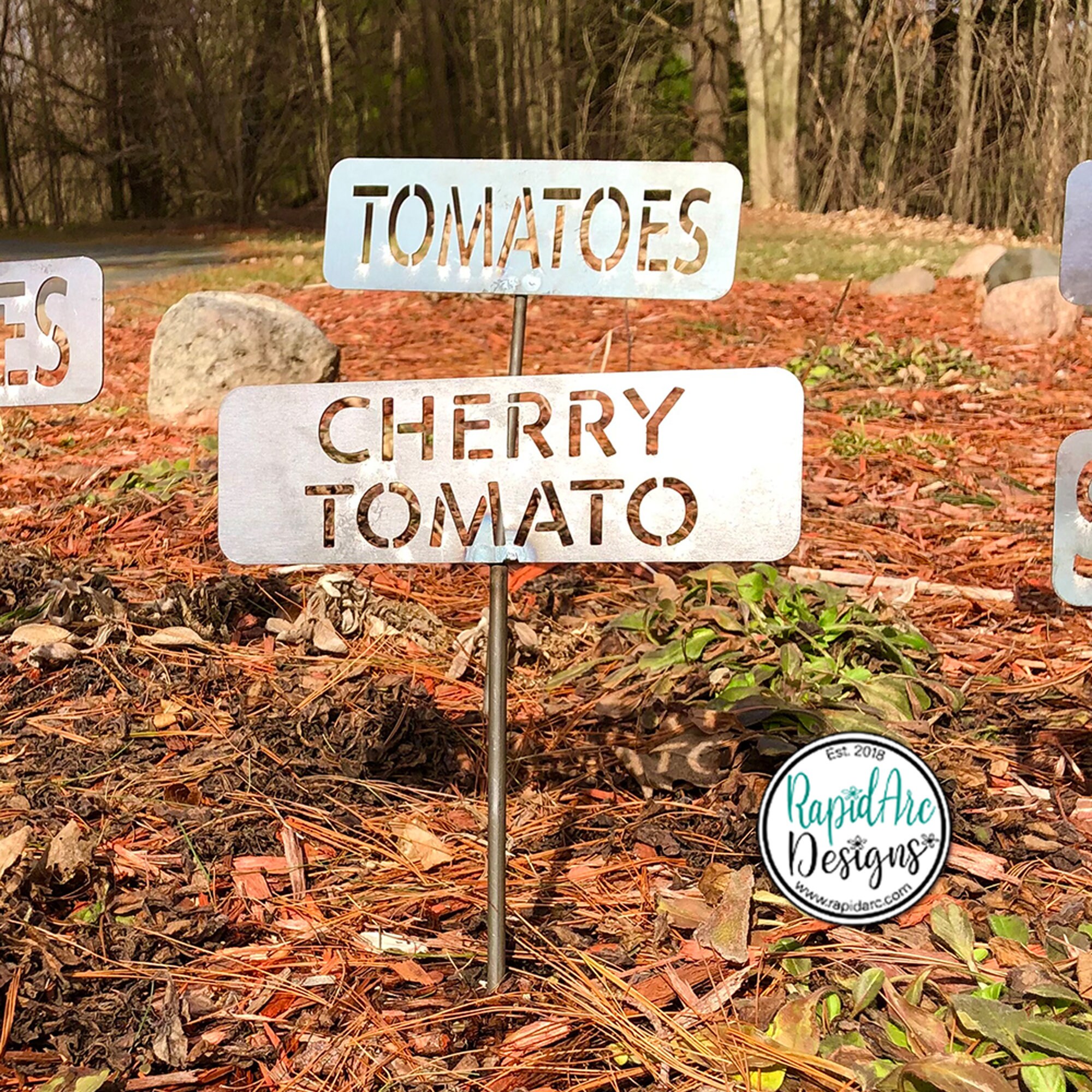 Metal Garden Row Marker Sign Customizable Vegetable and Herb - Etsy