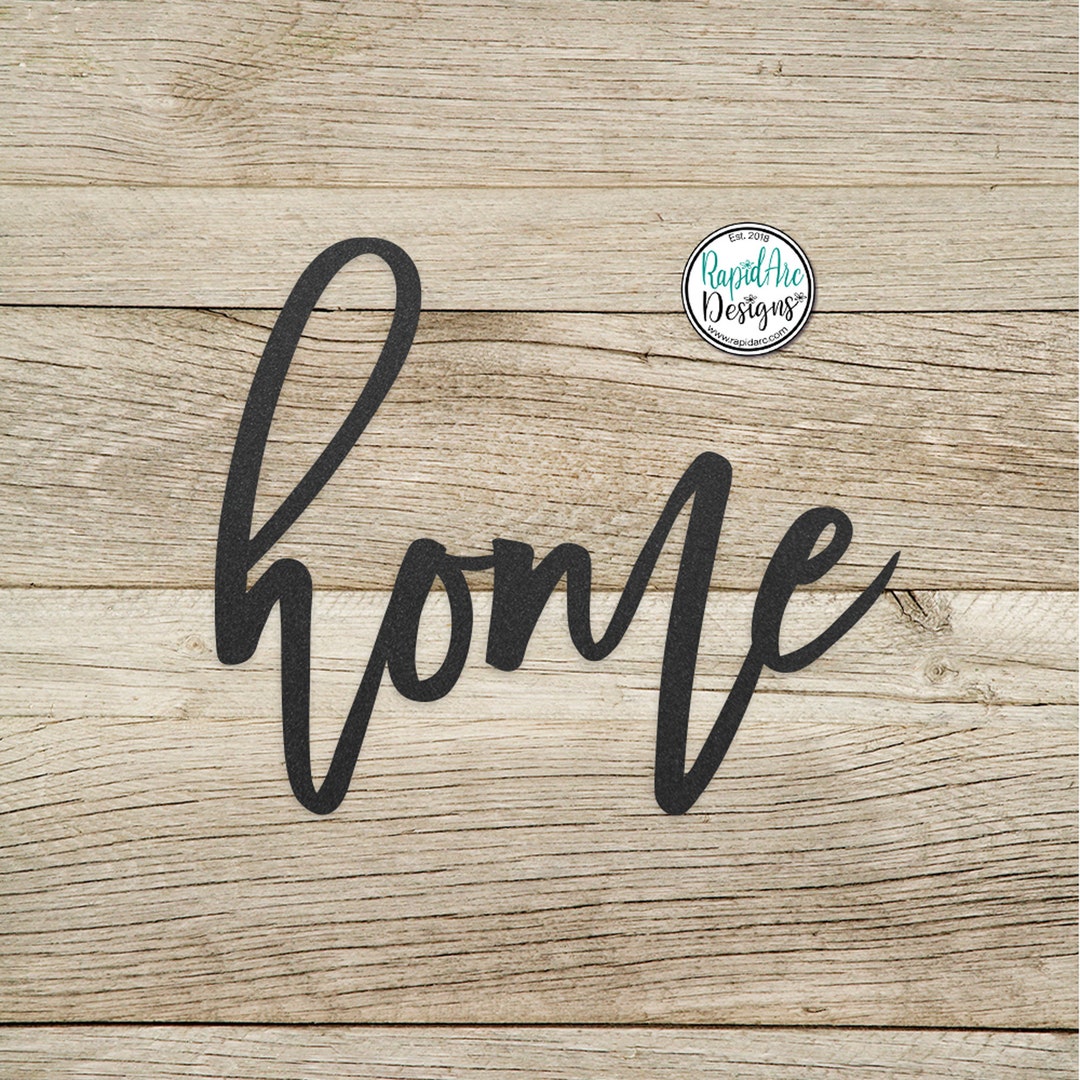 Home Metal Word Home Sign Metal Wall Decor Home Word Etsy
