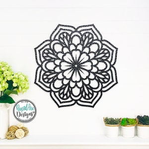 Daisy Center MANDALA FLOWER | Metal Wall Art | Modern Metal Flower | Unique Indoor Outdoor Decor | Daisy Center Mandala Flower Style 2