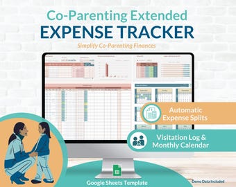 Co-Parenting Visitation Log & Expense Tracker: Google Sheets Template (Digital Download)