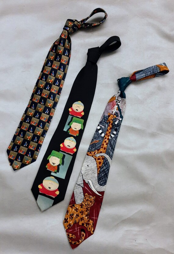 Mens Ties Neckties Lot of 3 South Park, World Wild