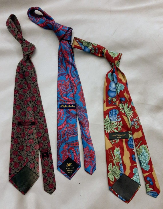 Mens Ties Neckties Givenchy, Karl Lagerfeld, Aust… - image 2