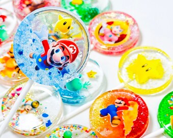 Super Mario Lollipops, Super Mario Favors, Super Mario BIrthday, Mario Favors, Mario Candy, Super Mario Bros