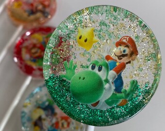 Super Mario Lollipops, Super Mario Favors, Super Mario BIrthday, Mario Favors, Mario Candy, Super Mario Bros