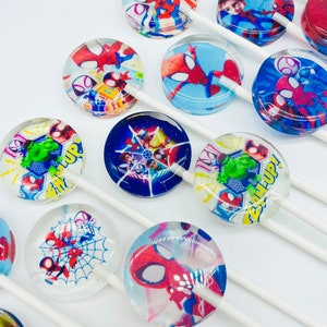 Spidey Lollipops - Spidey Party Favors -Spidey Birthday