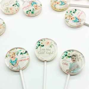 Birthday Lollipops - Unique Party Favors - Elegant Birthday Lollipops -  Branding Gifts - Business Giveaway - ( Set includes 6 lollipops)