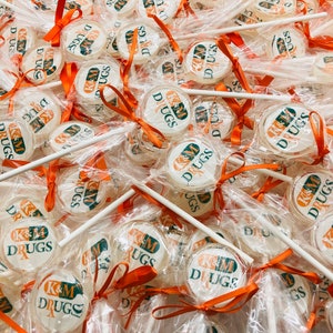 Promotional Giveaway-Client Gifts - Client Giveaways - Promotional Giveaways - Branding Gifts - Logo Lollipops ( Set includes 6 lollipops)