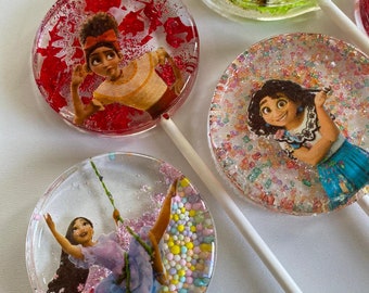 Encanto Inspired Lollipops, Encanto Birthday, Encanto Party, Encanto Party Favors, Mirabel Birthday, Mirabel Lollipops