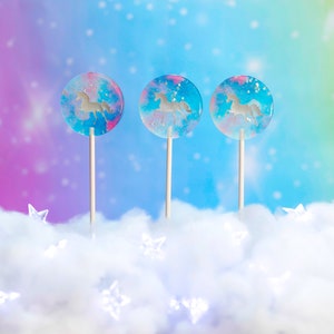 Unicorn Lollipops: Handmade Isomalt Galaxy Party Favors