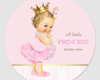 Princess Birthday- Princess baby shower -Princess Cookie Topper - Princess Cupcake Topper