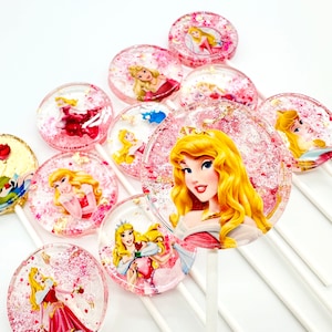 Aurora Lollipops: Sleeping Beauty Party Favors, Handmade Isomalt Treats