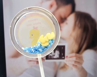 Baby Shower Lollipops - Rubber Duck Lollipops - Shaker Lollipops - Rattle Lollipops - Custom Baby Shower Gifts