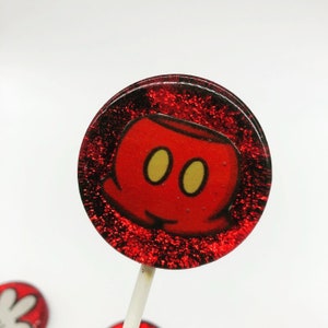 Mickey Lollipops - Little Gifts For Kids - Disney Favors - Mickey Themed Kids Birthday - Mickey Mouse Candies -  (set includes 6 lollipops)