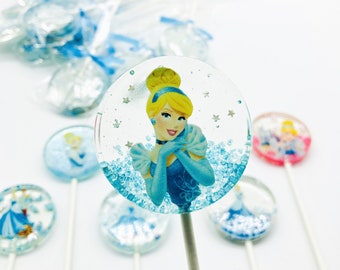 Cinderella Lollipops, Cinderella Party Favors, Cinderella Themed Birthday, set includes 6 lollipops