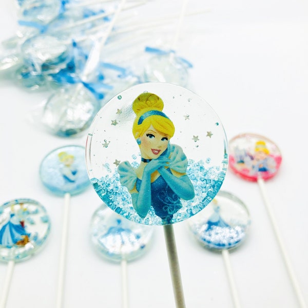 Cinderella Lollipops, Cinderella Party Favors, Cinderella Themed Birthday, set includes 6 lollipops