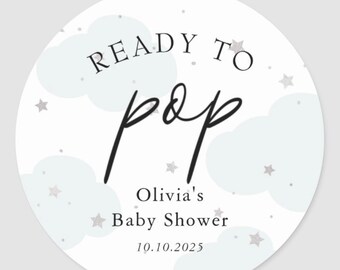 Ready to pop - Ready to pop baby shower -Ready to pop Cookie Topper - Ready to pop Cupcake Topper