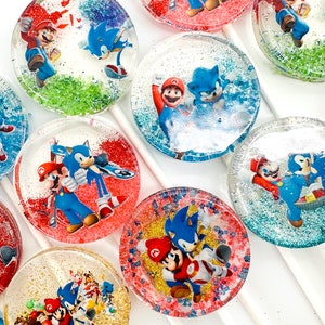 Mario Vs. Sonic Lollipops, Mario Vs. Sonic Favors, Mario Vs. Sonic BIrthday, Mario Vs. Sonic Favors, Mario Vs. Sonic Candy, Mario Vs. Sonic image 7