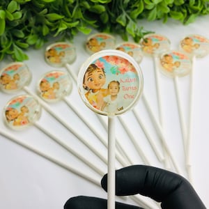 Moana Inspired Lollipops, Moana Party Favors