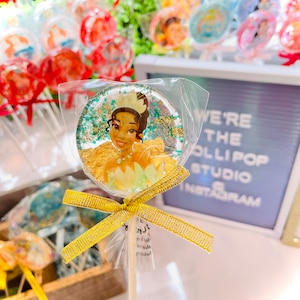 Princess Tiana Lollipops: The Frog Princess Birthday Party Favors