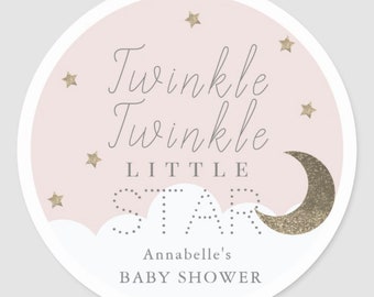 Twinkle Twinkle Little Star Baby Shower - Twinkle Twinkle Little Star - Baby Shower Cookie Topper - Twinkle Twinkle Little Star